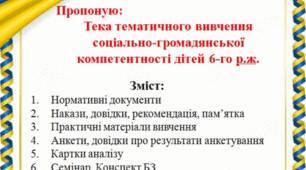 Теки тематичного вивчення «Національно-патріотичне виховання»