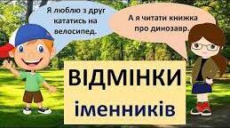 Відмінки іменників.