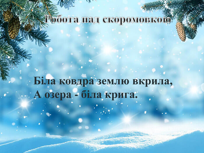 Презентація до уроку читання 2 клас НУШ "Зачарувала все зима" за програмою Савченко