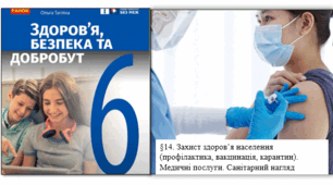Захист здоров’я населення (профілактика, вакцинація, карантин). Медичні послуги. Санітарний нагляд. 6 клас. О. Тагліна