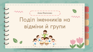 Презентація "Поділ іменників на відміни й групи"