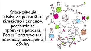 Класифікація хімічних реакцій за кількістю і складом реагентів та продуктів реакцій