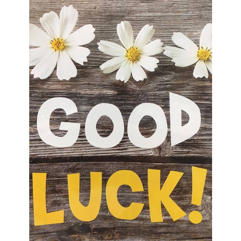 GREETING CARD - GOOD LUCK (DAISIES) | Richmond's British Food Shoop