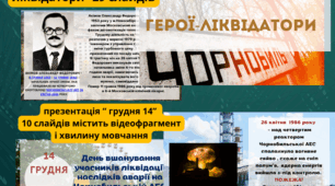 Комплект матеріалів для колективної роботи в класі під час тематичного заходу чи виховної години до Дня вшанування учасників ліквідації наслідків аварії на Чорнобильській АЕС (14 грудня)