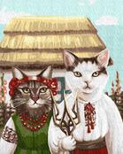 Картина по номерам - Кошачья готика ©art.irina.pass (KHO4460)