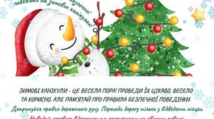 ПАМ'ЯТКА "Безпечні зимові канікули"