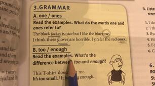 One/Ones or too/enough