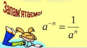 Степінь з цілим показником. Функція у=1/х.