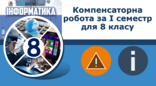 Компенсаторна робота за І семестр з інформатики для 8 класу