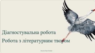 Діагностувальна робота. Робота з літературним текстом.