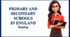 Primary and secondary schools in England. Reading