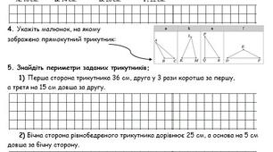 Самостійна робота "Трикутник. Периметр трикутника"