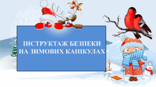 Інструктаж з безпеки життєдіяльності під час зимових канікул. "Безпечні зимові канікули 2023"