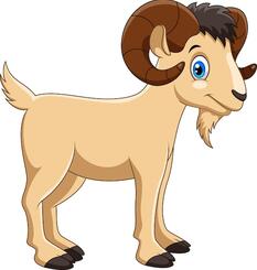 Vector goat cartoon