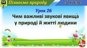 Відеоурок "Чим важливі звукові явища у природі й житті людини"