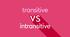 Transitive Intransitive Verbs