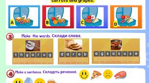 Діагностична робота 2 клас ( англійська мова) Start up 2 Unit 3 Tasty food