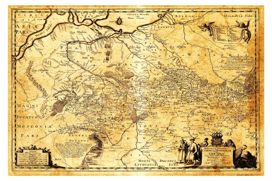 Карта Украины Гийома де Боплана. печать. | REIBERT.info
