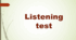 Контроль аудіювання І семестр Listening Test 5 клас НУШ