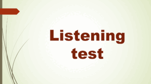 Контроль аудіювання І семестр  Listening test 9 клас