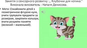 Презентація :,,Клубочки для котика.''