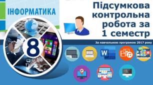 8-клас(2 год тиждень) інформатика Підсумкова контрольна робота за 1 семестр