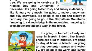 Weather / to be going to / reading