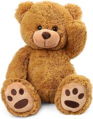 Amazon.com: LotFancy Teddy Bear Stuffed Animals, 20 inch Soft Cuddly Stuffed Plush Bear, Cute Stuffed Animals Toy with Footprints, Gifts for Kids Baby Toddlers on Baby Shower, Valentine's Day, Brown : Toys