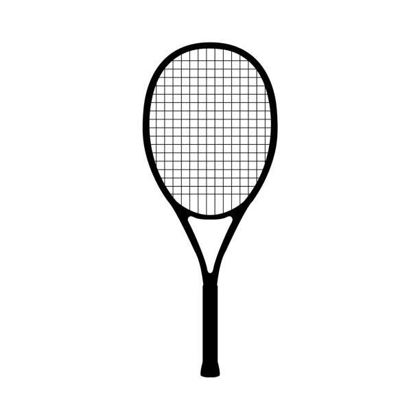 Tennis Icon On White Background Stock Illustration - Download Image Now - Tennis Racket, Racket, Tennis - iStock