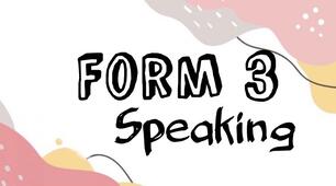Form 3. Speaking. Діагностувальна робота з мовлення (1 семестр)