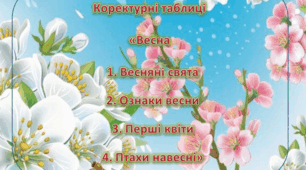 Коректурні таблиці "Весна"
