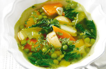 Homemade spring vegetable soup | British Recipes | GoodTo