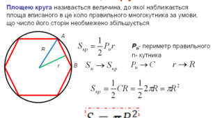 Площа круга і його частин