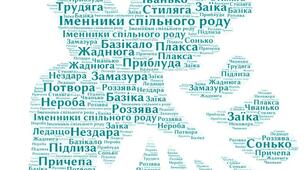 Хмара слів "Іменники спільного роду"