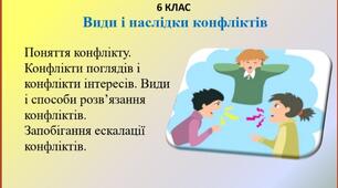 Презентація " Види і наслідки конфліктів" для 6 класу НУШ