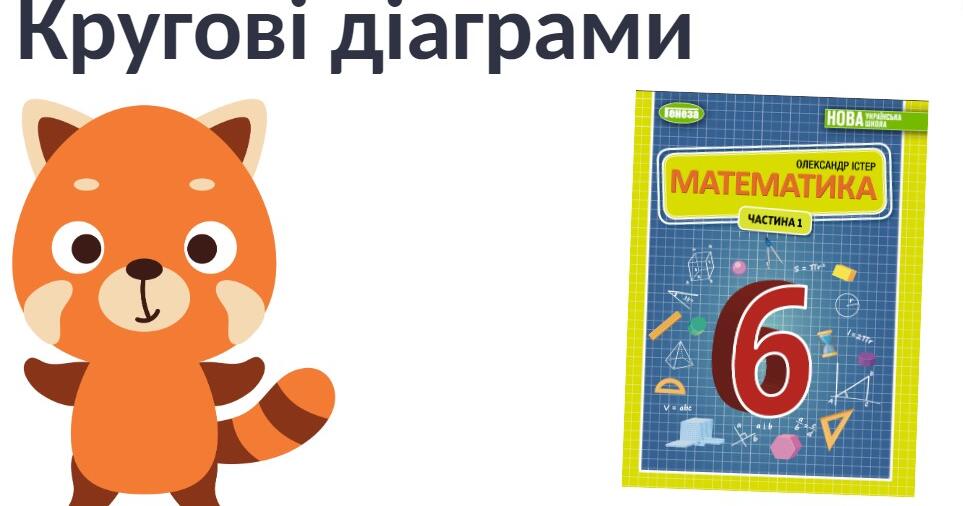 "Кругові діаграми" (6 клас НУШ) | Презентація. Математика