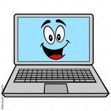 Laptop Cartoon - A vector cartoon illustration of a Computer Laptop mascot. Векторный объект Stock | Adobe Stock