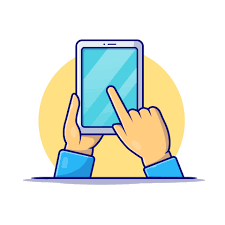 Hand Holding Tablet Cartoon Vector Icon Illustration. Technology Object Icon Concept Isolated Premium Vector. Flat Cartoon Style 11251773 Vector Art at Vecteezy