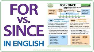 Present perfect simple with for and since