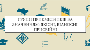 Презентація на тему:  "Групи прикметників за значенням: якісні, відносні, присвійні" для 6 класу  НУШ