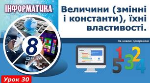Інструктаж з БЖД. Величини (змінні і константи), їхні властивості.