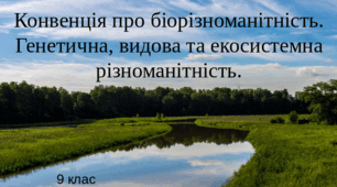 Конвенція про біорізноманітність. Генетична, видова та екосистемна різноманітність.