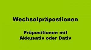 Вживання прийменників в Dat. або в Akk.