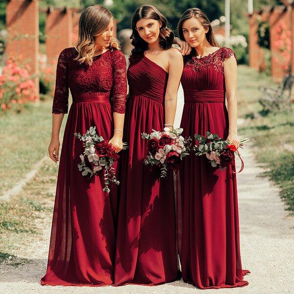 How long should a floor-length bridesmaid dress be? - Quora