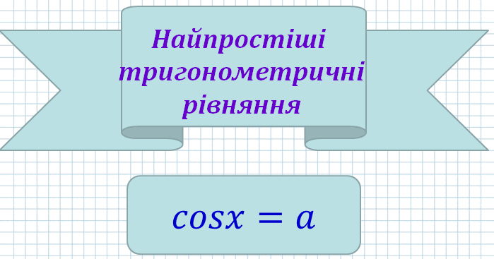 Найпростіші тригонометричні рівняння cosx=a | Презентація. Алгебра